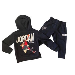 Jordan Air Flight MVP Pullover Hoodie and Joggers Size 2T EUC